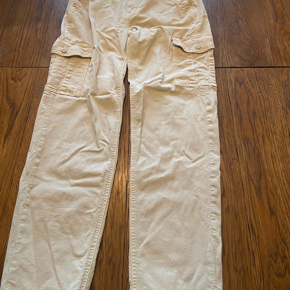 American Eagle Outfitters Cream Stretch Pants